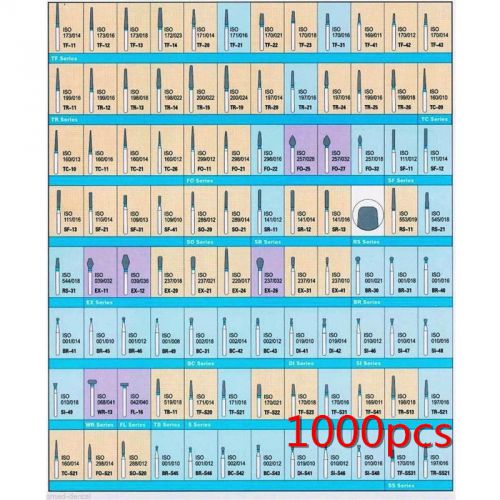 1000&amp;dental diamond burs flat-end medium fg 1.6mm for high speed handpiece sale+ for sale