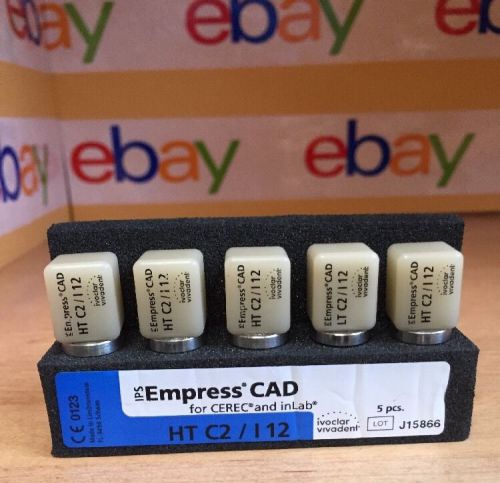 Ips empress for cerec-5 blocks total-2 notch-shade ht c2 i12 for sale