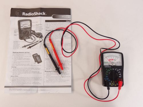 Radio Shack Analog Multimeter Item 22-109 w/ Instructions