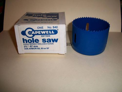 Capewell Hole Saw - 2 5/8&#034; (67mm) - No. S42 -  High Speed Welded Edge  (E 3)