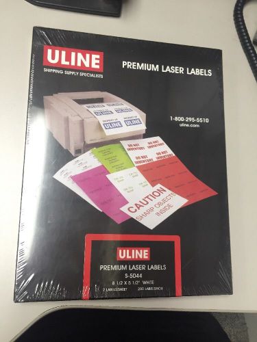 Uline Premium Laser Labels S-5044 8 1/2 x 5 1/2