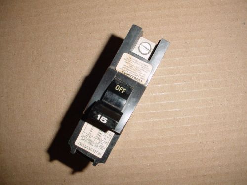 Challenger or Federal Pacific Circuit Breaker 1 Pole 15 AMP Full Size