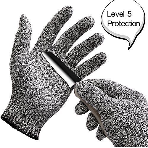 WISLIFE Cut Resistant Gloves ;Level 5 Protection, Food Grade,EN388 Certified,