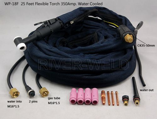 Wp-18f-25-2 tig welding torch flexible water cooled for sale