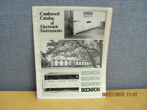 Boonton - condensed catalog of electronic instruments - signal generators #17568 for sale