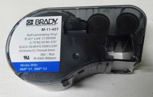 Brady M-11-427 Self Laminating Vinyl Wire Label for BMP51 &amp; BMP53 Label Makers