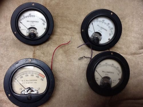 Panel meters, 3&#034; various Voltage and milliamps