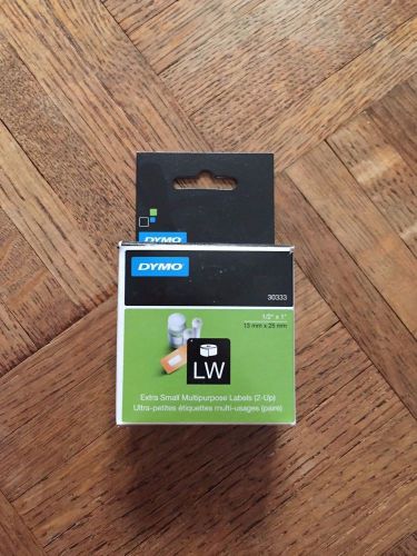 DYMO LW Extra-Small Labels 1/2&#034; x 1&#034; White Self-Adhesive Roll of 1000 (30333)