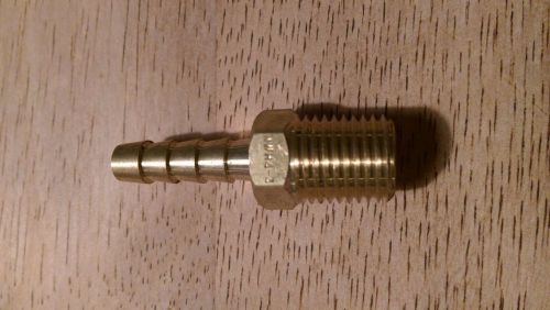 2 solid brass quality barb fitting 1/4&#034; hose id 1/4&#034; male npt air fuel water for sale