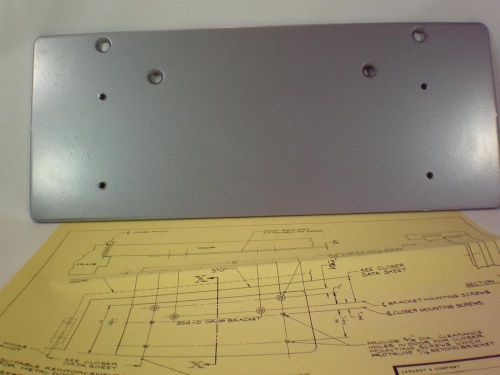 SARGENT 351D DROP PLATE FINISH :ALUMINUM ENAMEL(EN) WITH SCREWS NEW OLD STOCK