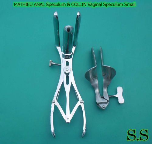 Collin Vaginal Speculum  Small &amp; 3 Prong Mathieu Anal Speculum