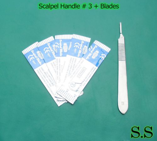 50 SCALPEL HANDLE #3 #4+ 300 SURGICAL BLADES #22 #10#11