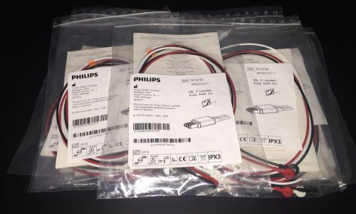 Philips M1673A - 989803145111 Cable 3 Leadset, Snap, AAMI, ICU, 1/BG