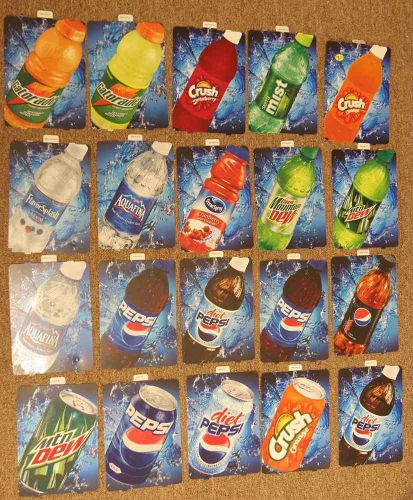 soda vending machine flavor labels , qty 20 for 1 price Pepsi, Gatorade Mtn Dew