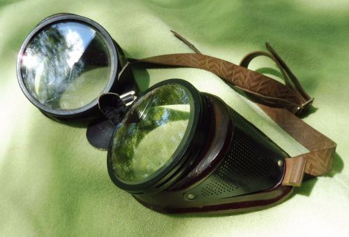 VINTAGE GOGGLES - COVERGLAS - STEAMPUNK SAFETY GLASSES - SHIPPING INCLUDED!