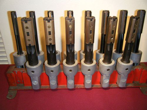 Sunnen set of 14 ak-20 mandrels with sleeves, stones, shoes, adapters and rack for sale