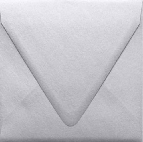 Envelopes.com 6 1/2 x 6 1/2 Square Contour Flap Envelopes - Silver Metallic (50