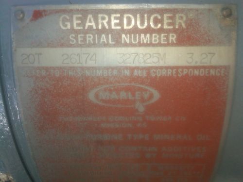 Marley Gear Reducer 20T 3.27 Ratio Rebuilt For Marley cooling tower