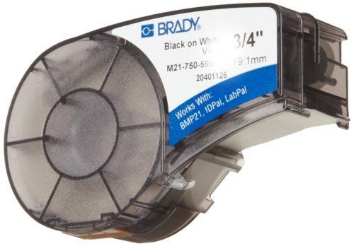 Brady m21-750-595-wt bmp21 tape b- 595 indoor/outdoor vinyl film size: 3/4&#034; x for sale