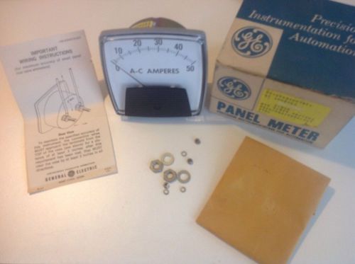 NEW General Electric Panel Meter (AC) Volts 0 - 50 Rectifier W/Hardware