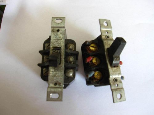 Lot of 2- 3 POLE 30 AMP 600 VOLT MOTOR SWITCHES