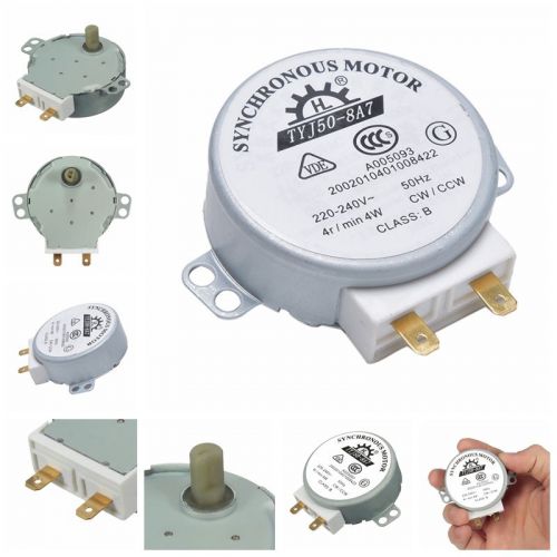 CW/CCW Microwave Turntable Turn Table Synchronous Motor TYJ50-8A7D Shaft 4RPM FA