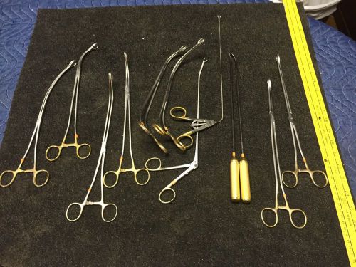 Lot of 12  assort. Surgical FORCEPS TOWEL CLAMP SURGICAL VETERINARY INSTRUMENTS