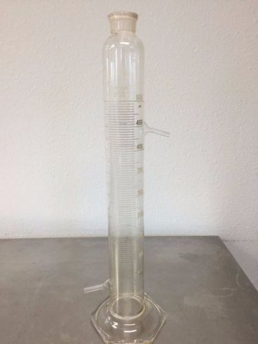 Pyrex corning lab glass 500ml graduated cylinder w/ two arms no. 2982 for sale