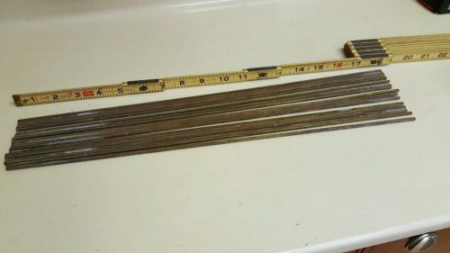 19 Pieces 1/8&#034; x 1/8&#034; x 18&#034; long solid brass rods.