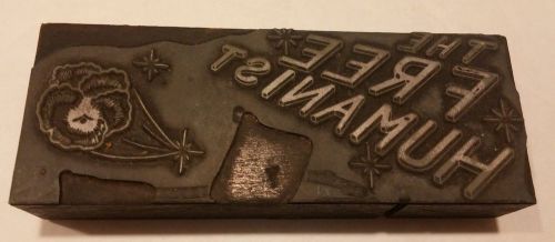 Vintage Antique Letterpress Printer Block The Free Humanist