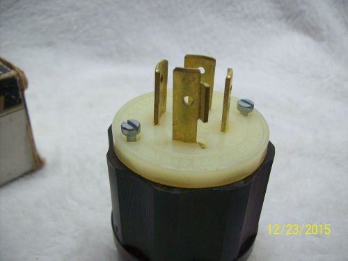 Leviton 3p 4 wire twist locking nylon plug 250v 20a #2421 NEMA L15-20