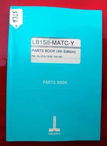 Okuma lb15ii-matc-y cnc lathe parts book pub. #le15-115 for sale