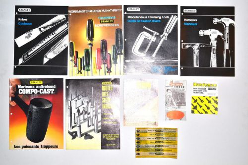 10 pc stanley catalog &amp; advertisement lot #rr225 knives screwdriver hammer plane for sale