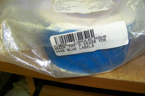 New brady tht 2.25 x 36 yrds b-439 perm vinyl matte finish blue thermal labels for sale