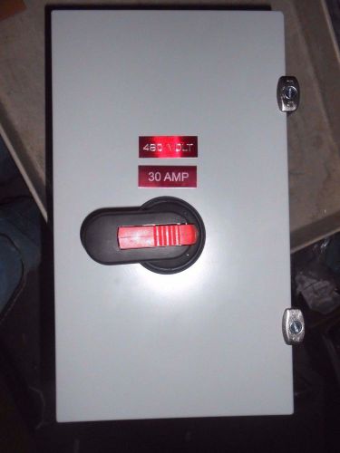 New enclosed abb n3r 40a 3 phase 30a 480v non fused manual transfer switch for sale