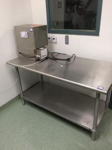 1 usedstainless steel lab table 60&#039;&#039; x 30&#039;&#039; x 35&#039;&#039; w/ shelf, 7 others available for sale