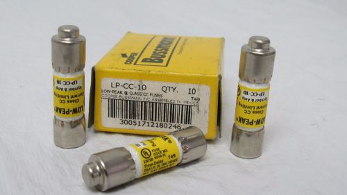 Cooper/bussmann lp-cc-10 10amp low peak fuse-lot of 3 for sale