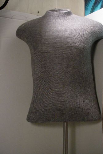 Vintage Mens Body Form Torso Mannequin Jacket Shirt  Display Fabric Cover