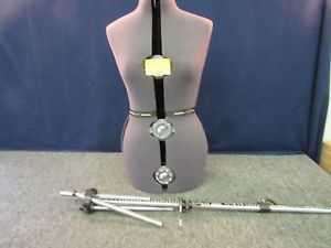 FEMALE LADIES MANIKIN MANNEQUIN ADJUSTABLE TRIPOD SEWING SEAMSTRESS USED