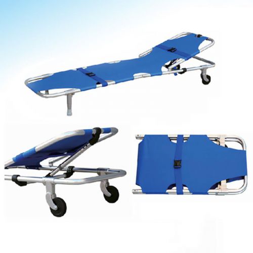 Foldable Medical Ambulance Emergency Rescue Patient Stretcher With Backrest
