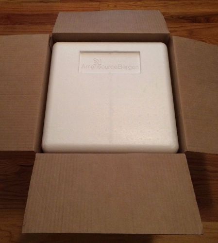 Styrofoam Insulated Shipping Box Cooler DuraTherm 15&#034;x15&#034;x15&#034; with box