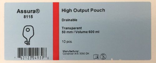 Medical Coloplast Assura 8115 High Output Drainable 50 mm Volume 600 ml