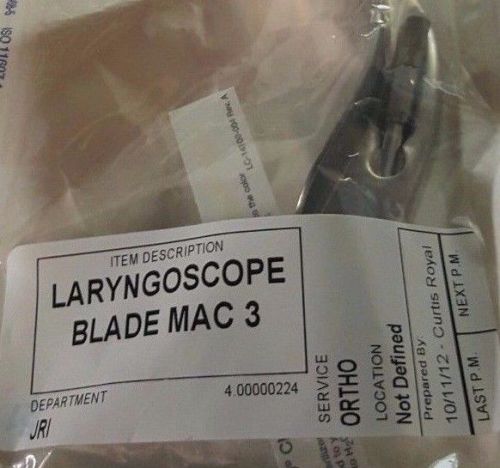 Welch Allyn # 4 MAC REF Laryngoscope Blade, Diagnostic Instruments