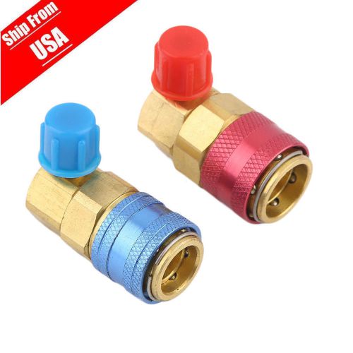 R134a A/C Manifold Gauge Conversion Kit High Low Angle Quick Adapter ACME Car E1