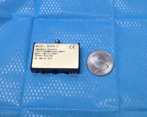 Dataforth 8b47k-13 linerarized isolated type k thermocouple i/o module for sale