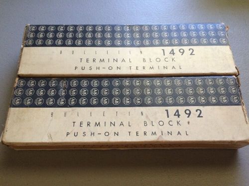 Box of 50, Allen-Bradley 1492-F4 Terminal Blocks White, Plus Box Of 21 NOS!