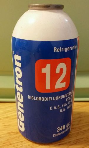 R-12 Genetron auto-air charge can has 12 oz. of refrigerant