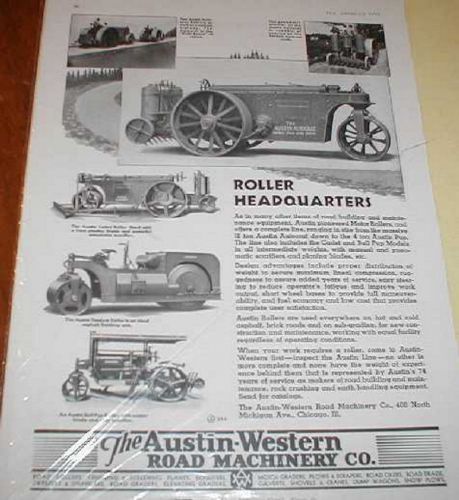 1932 Austin-Western Full Line Motor Rollers Print Ad - Box 83