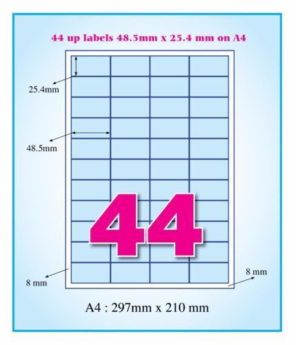 44-up-printer-labels-a4-sticker-fba-label-10-sheets-44 for sale