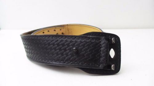 Gould &amp; Goodrich Basket Weave Police Prepper Leather Duty Belt Size 36 B6
